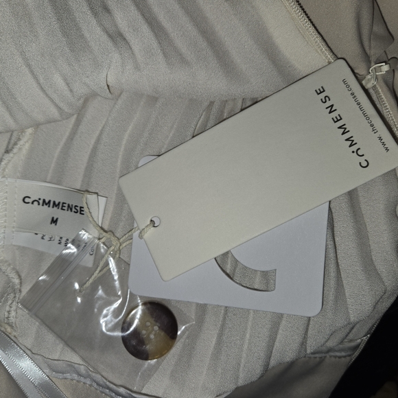 NWT Commense Patchwork Asymmetrical Pleated Midi Skirt Size Medium - Picture 6 of 8